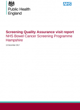 Screening Quality Assurance visit report: NHS Bowel Cancer Screening Programme Hampshire